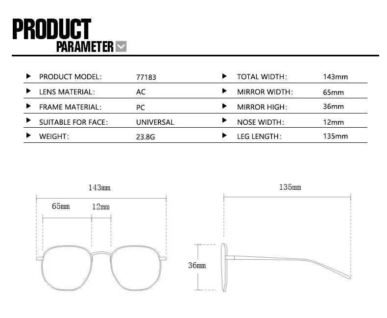 Retro Oval Frame Sunglasses