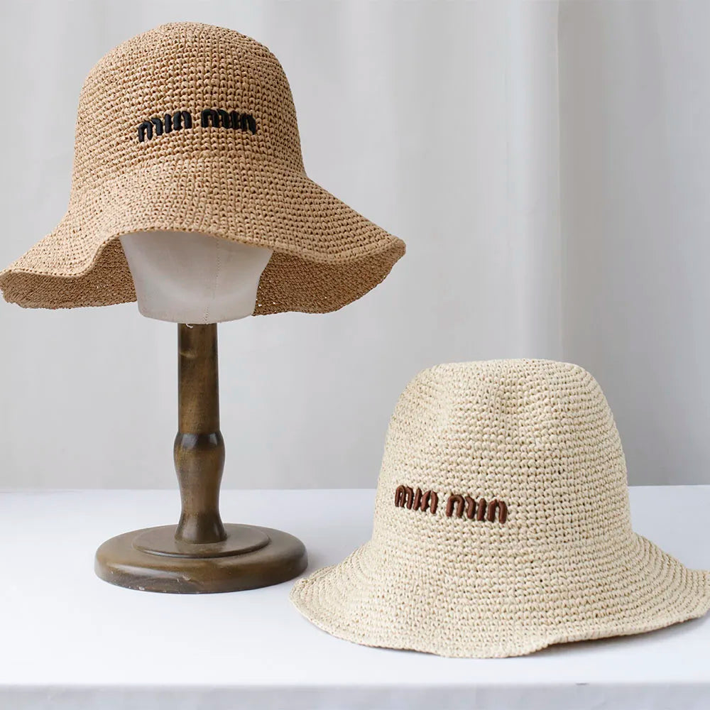 NEW Women Sun Hat Wide Large Brim Beach Hats Womens Summer Straw Hat Foldable Sun Hat Chapeau Femme Beach UV Protection Cap