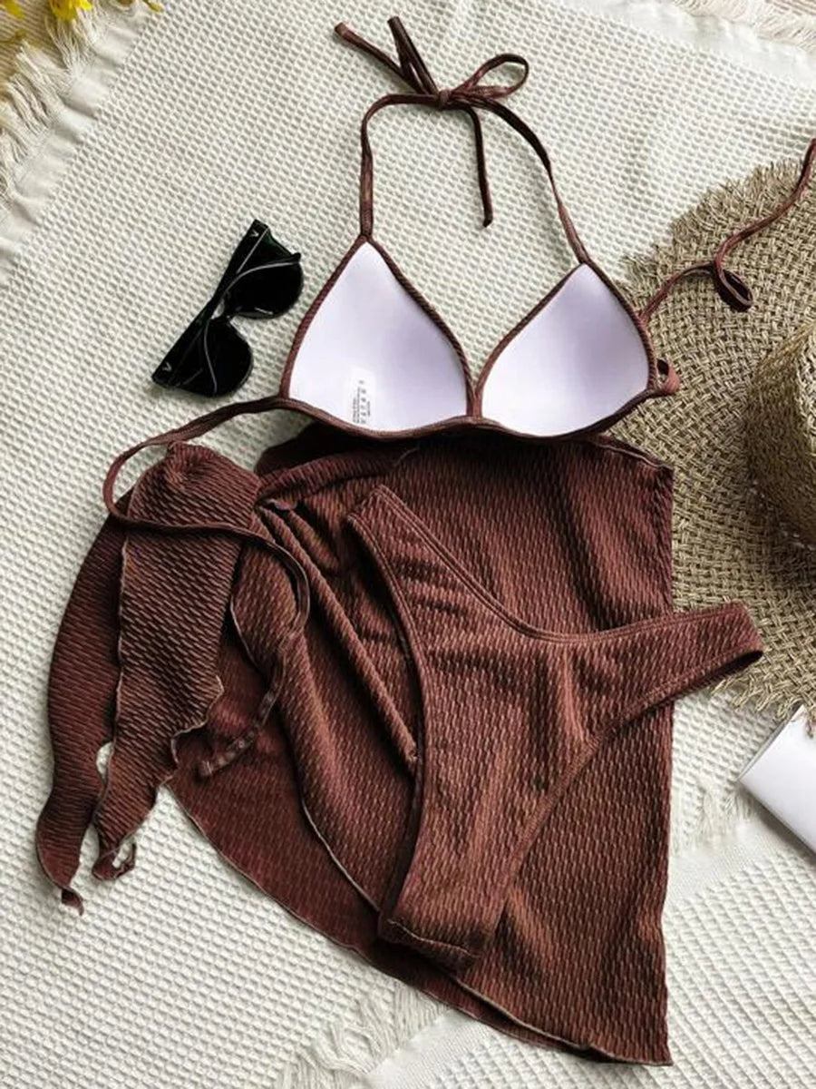 Sun-kissed Texture Swim Set
