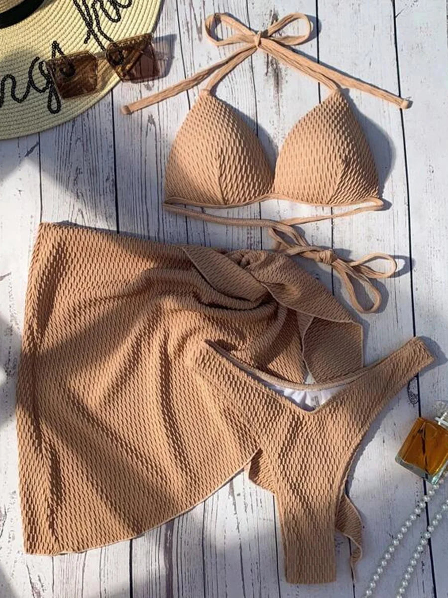 Sun-kissed Texture Swim Set
