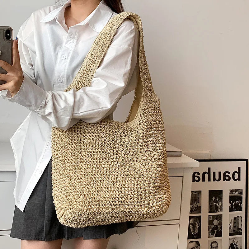 Beach Vintage Handmade Woven Shoulder Bag