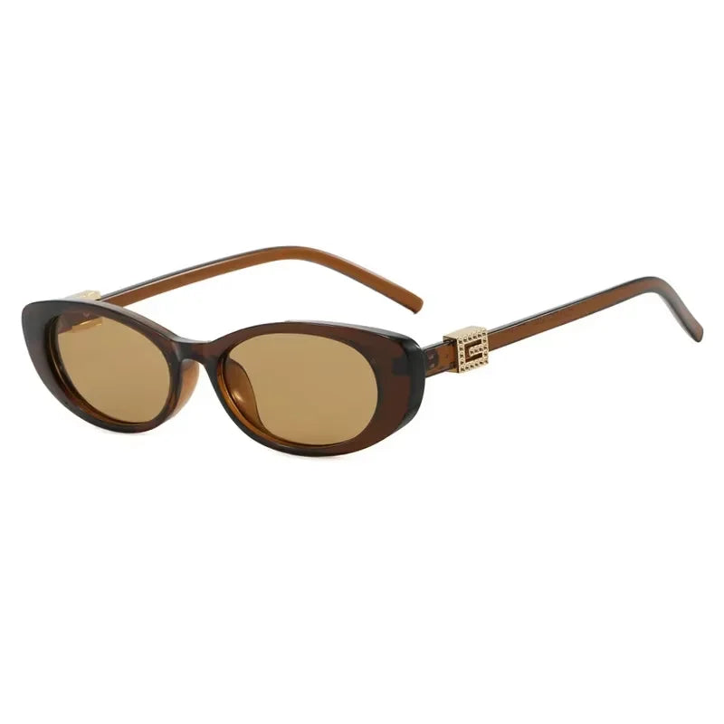 Retro Oval Frame Sunglasses