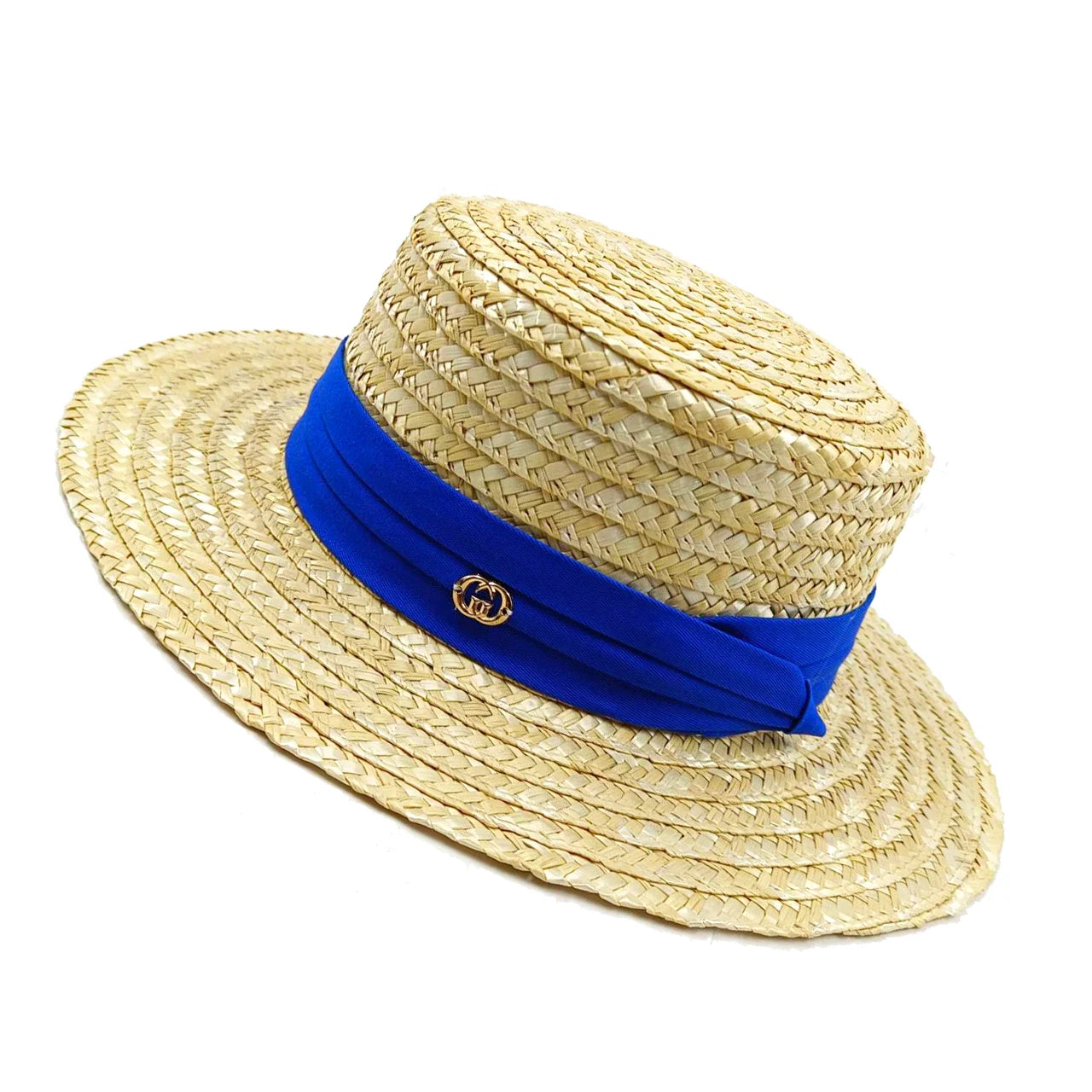 2024 Summer Straw Hat Beach Hat Women's Seaside Sun Hat Vacation Bow Ribbon Flat Top Big Brim Straw Hat praia 모자