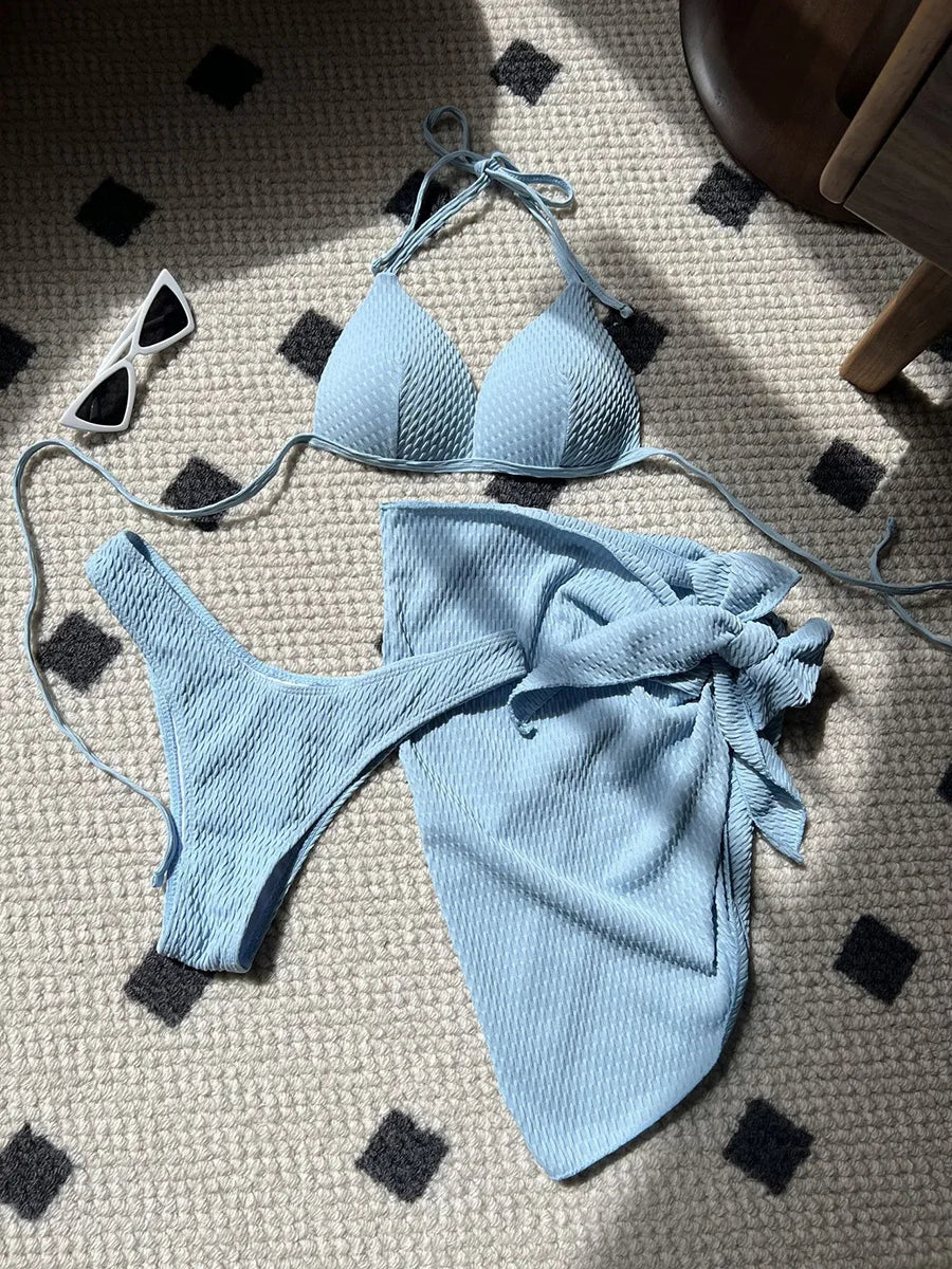 Sun-kissed Texture Swim Set