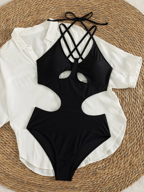 Crisscross Cutout One-Piece