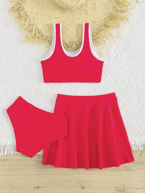 3 Pieces Bikini With Skirt