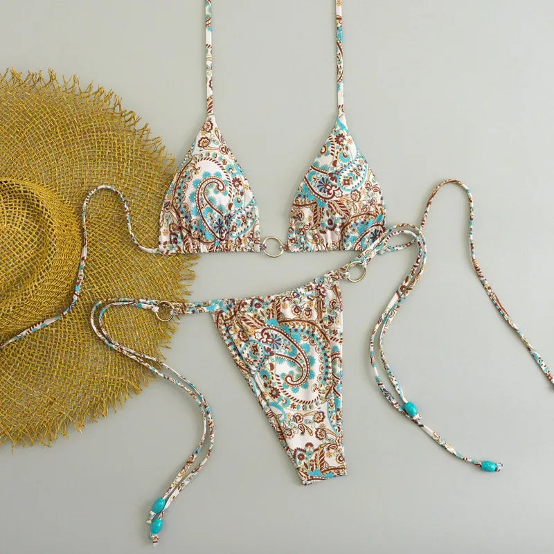 Polka Dot Bikini Set Women Two Piece Swimwear - Flirty Sexy Instagram Beach Vacation Push Up Swimsuit