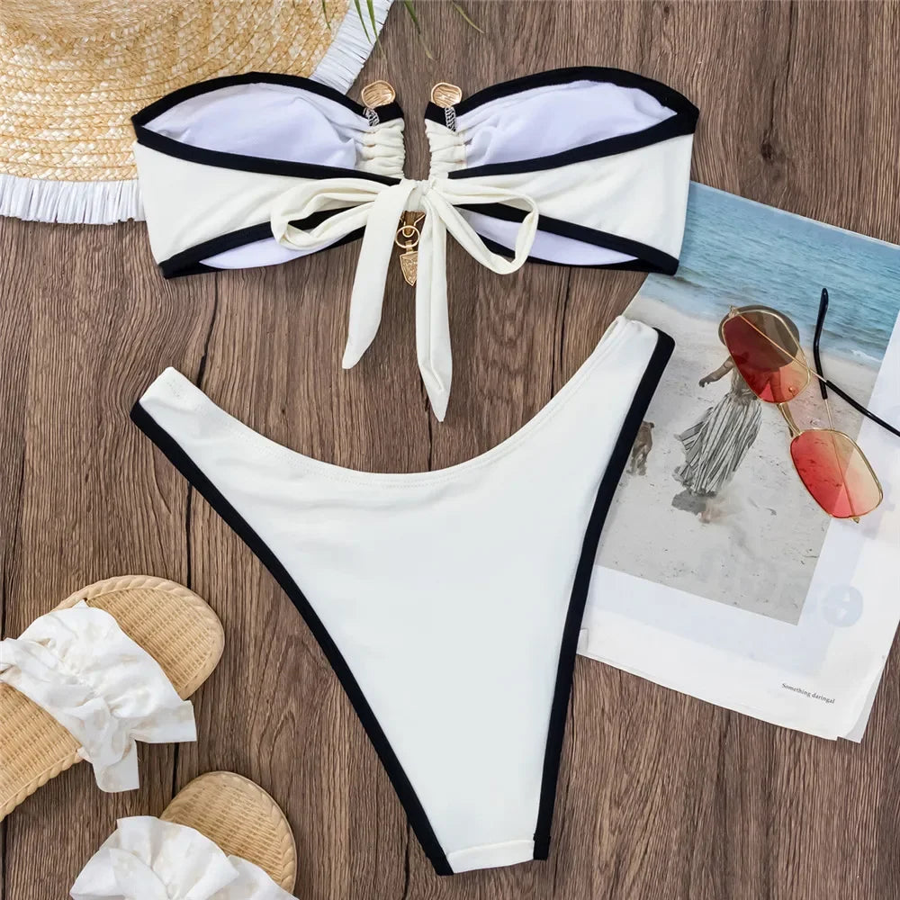 Metal Buckle Swimwear