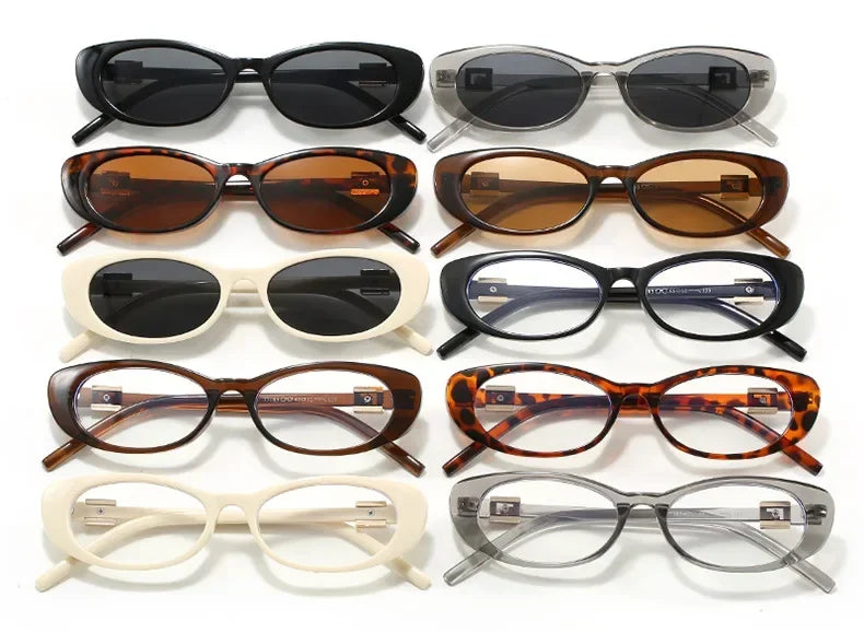 Retro Oval Frame Sunglasses