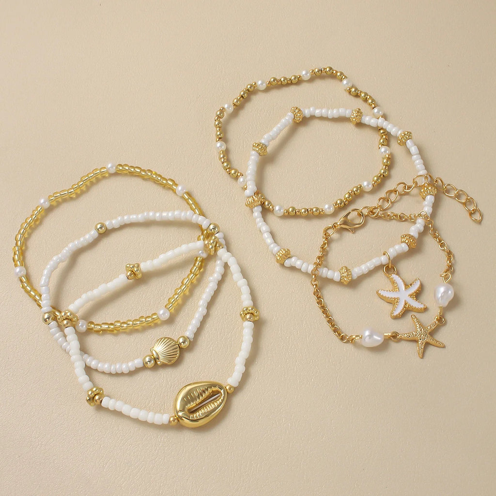 Bohemian Shell Starfish Bead Bracelet
