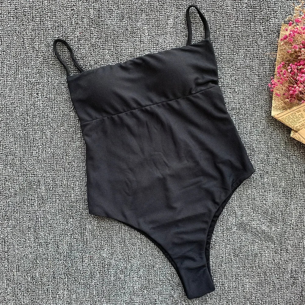Deep V Neck  Bathing Suit