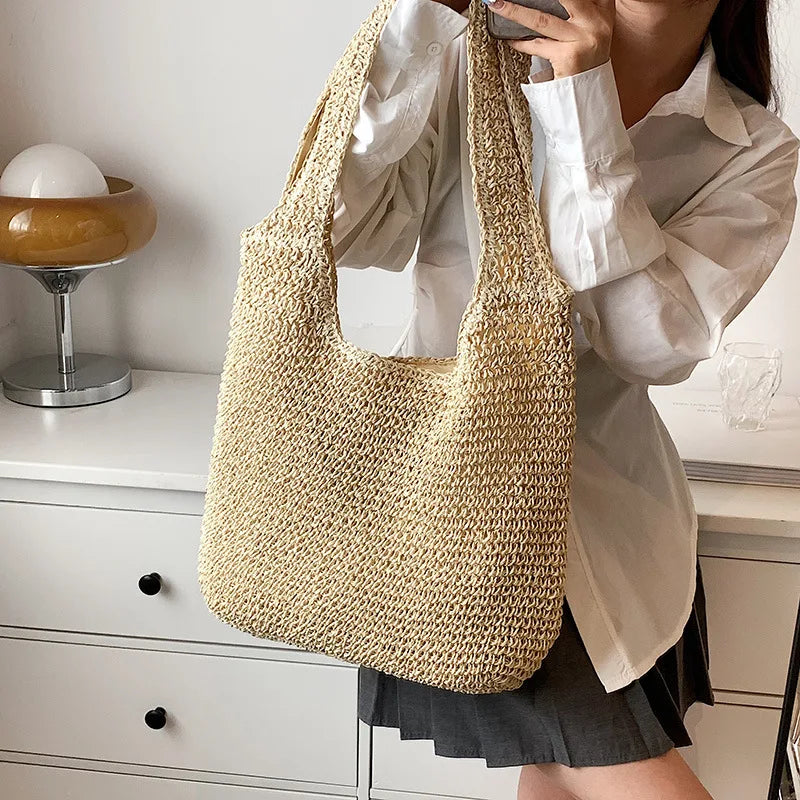 Beach Vintage Handmade Woven Shoulder Bag