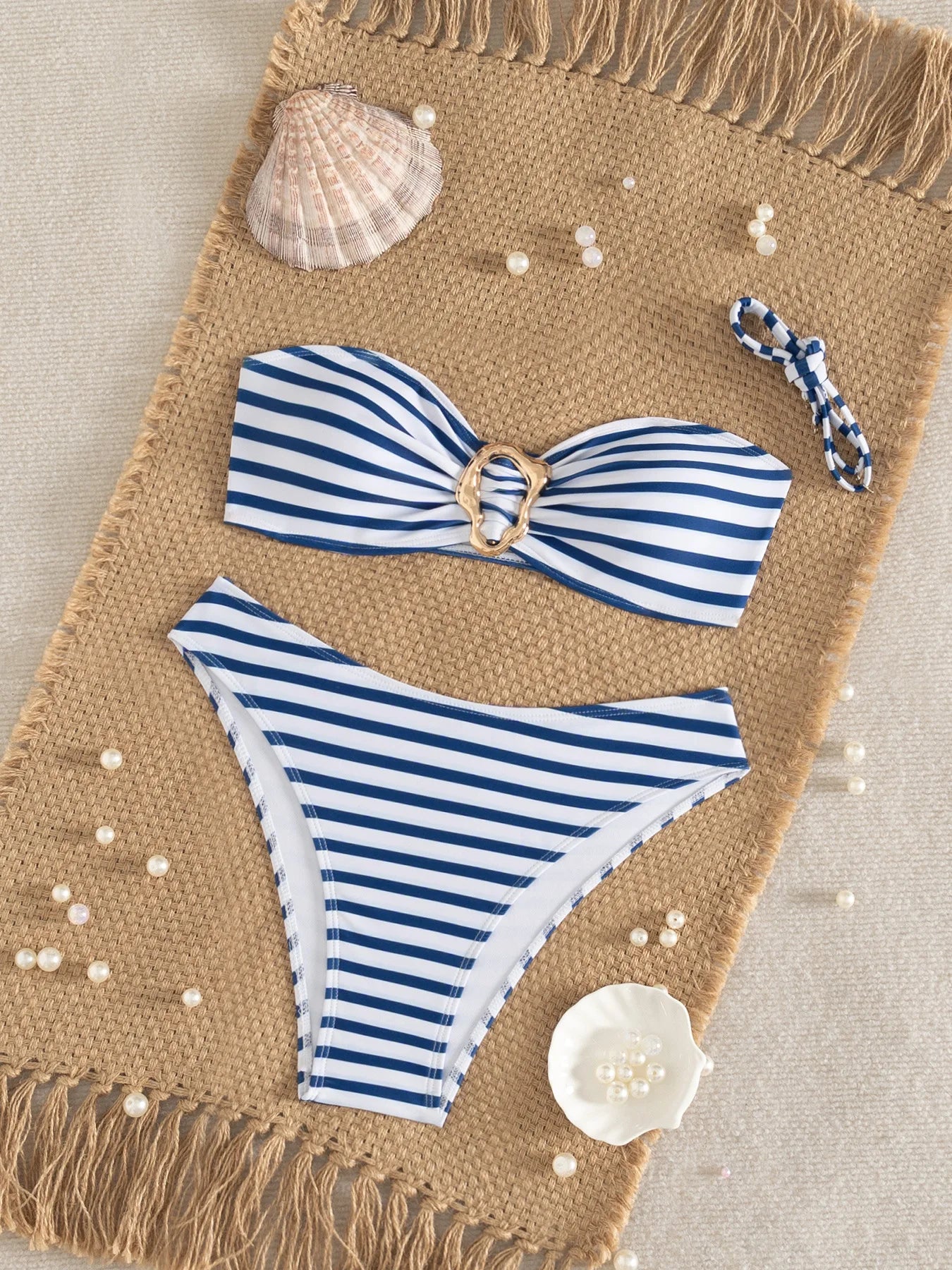 Blue Stripe Micro Bikini