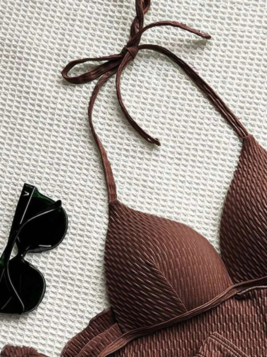 Sun-kissed Texture Swim Set