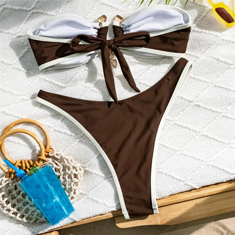 Metal Buckle Swimwear