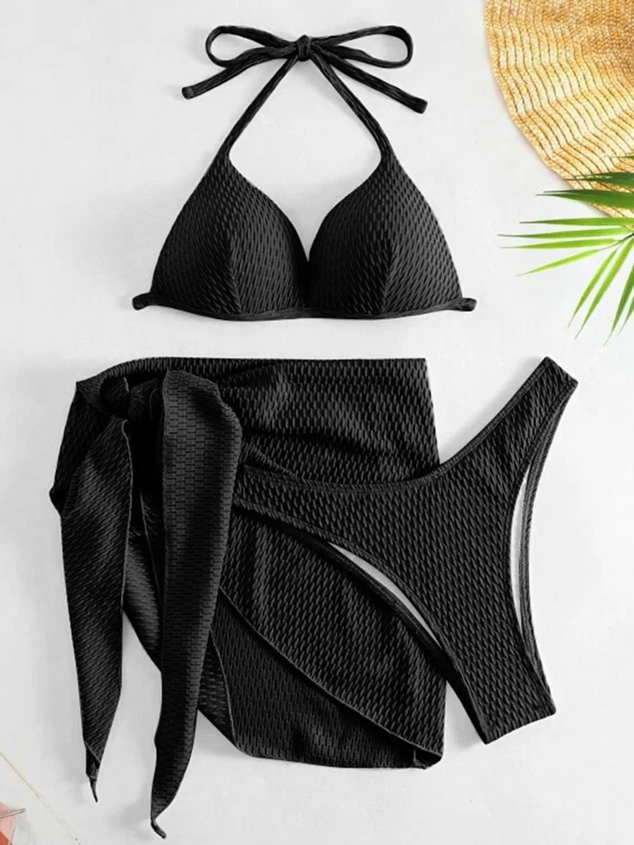 Sun-kissed Texture Swim Set