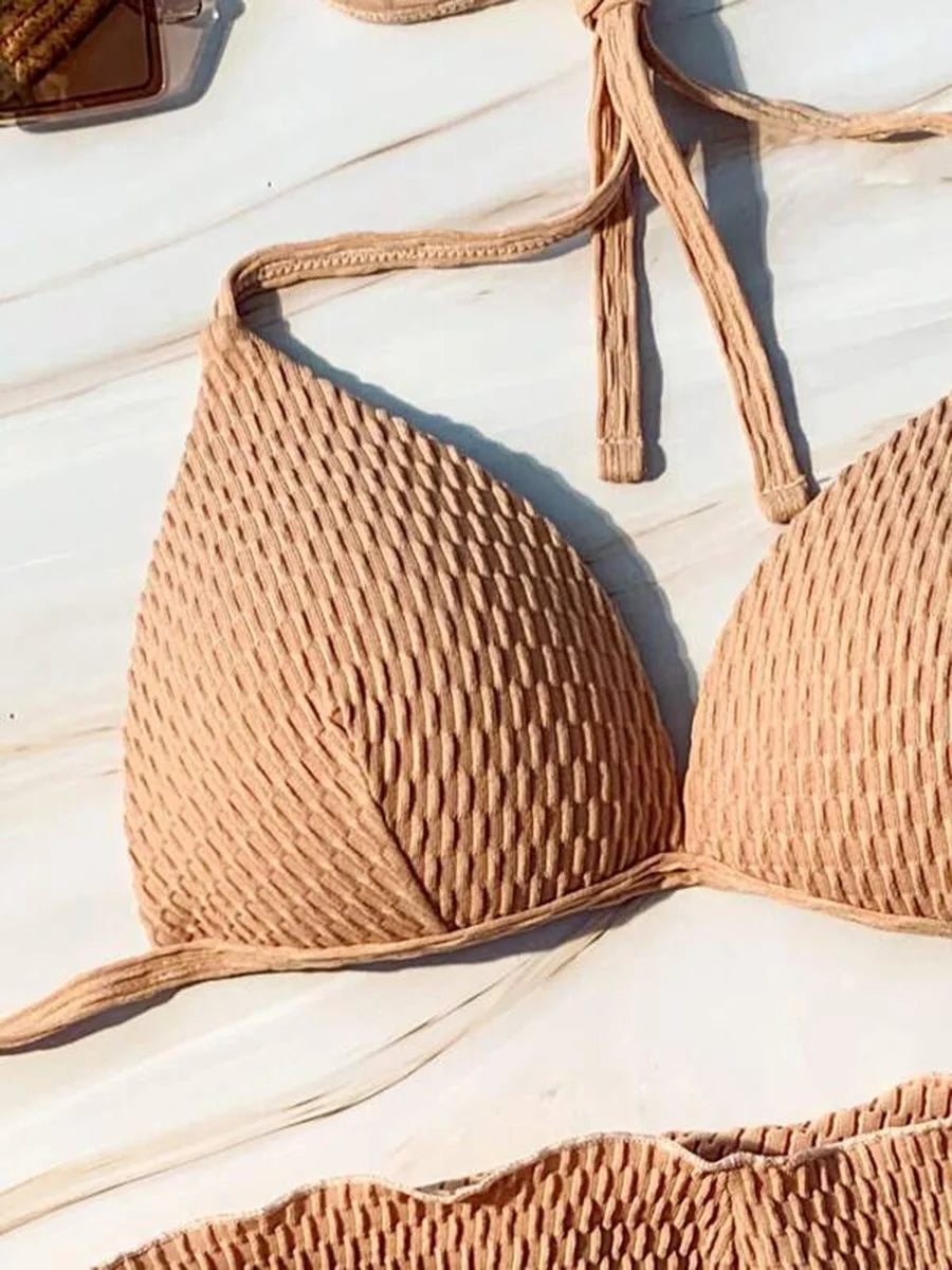 Sun-kissed Texture Swim Set