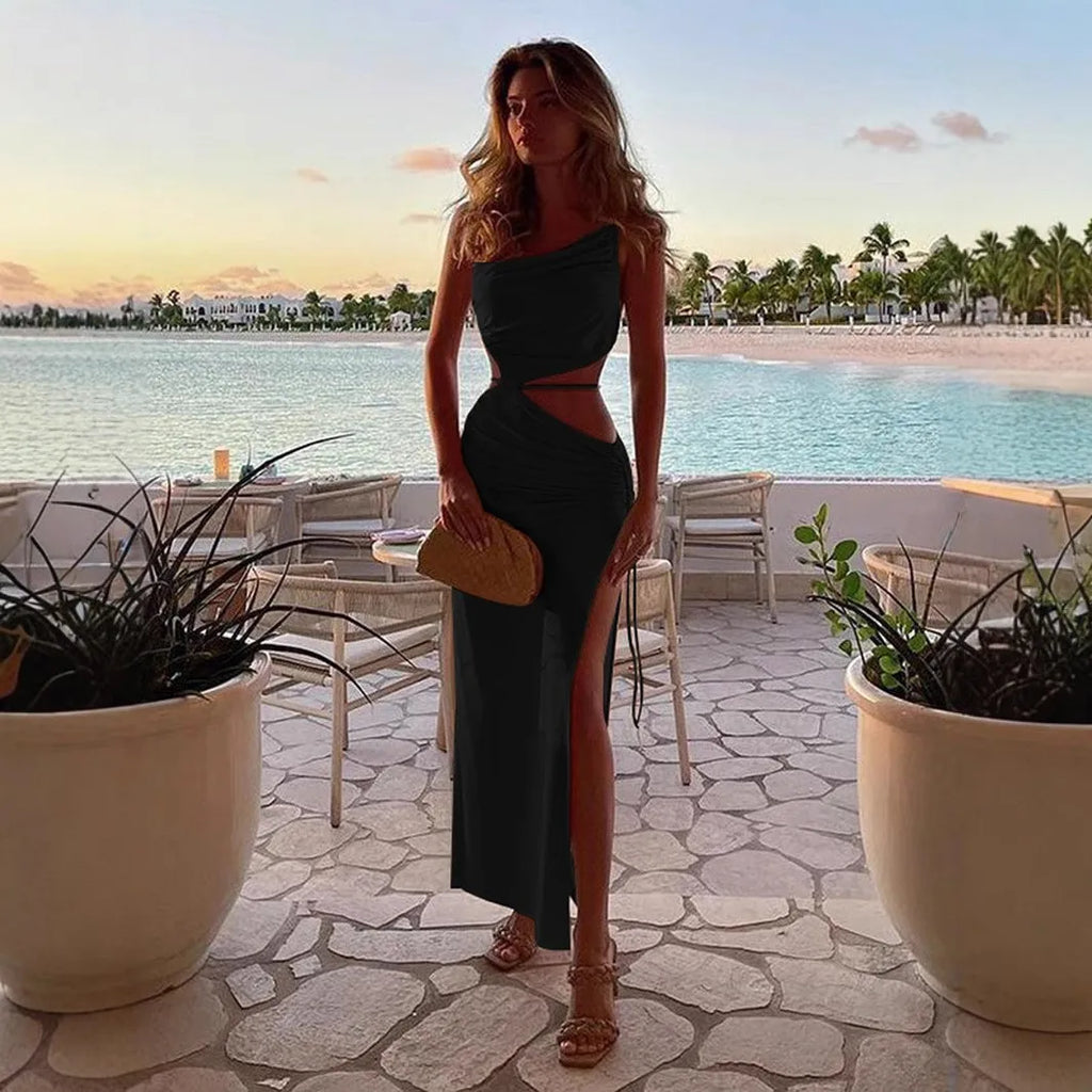 Golden Mirage Cutout Dress